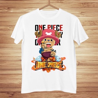 เสื้อยืดแขนสั้น ผ้าฝ้าย พิมพ์ลายการ์ตูนอนิเมะ One Piece แฟชั่นฤดูร้อน สําหรับผู้ชาย