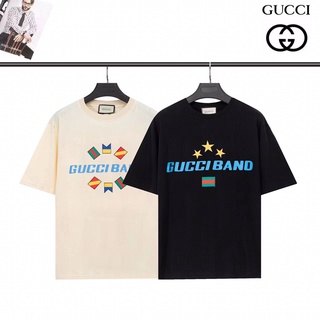 พร้อมส่ง เสื้อยืดแขนสั้น พิมพ์ลาย G สําหรับผู้ชาย และผู้หญิงS-5XL