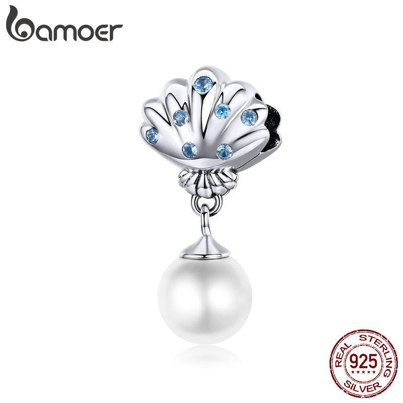 BAMOER Pearl Shell Charm Suitable For Original Bangle Diy