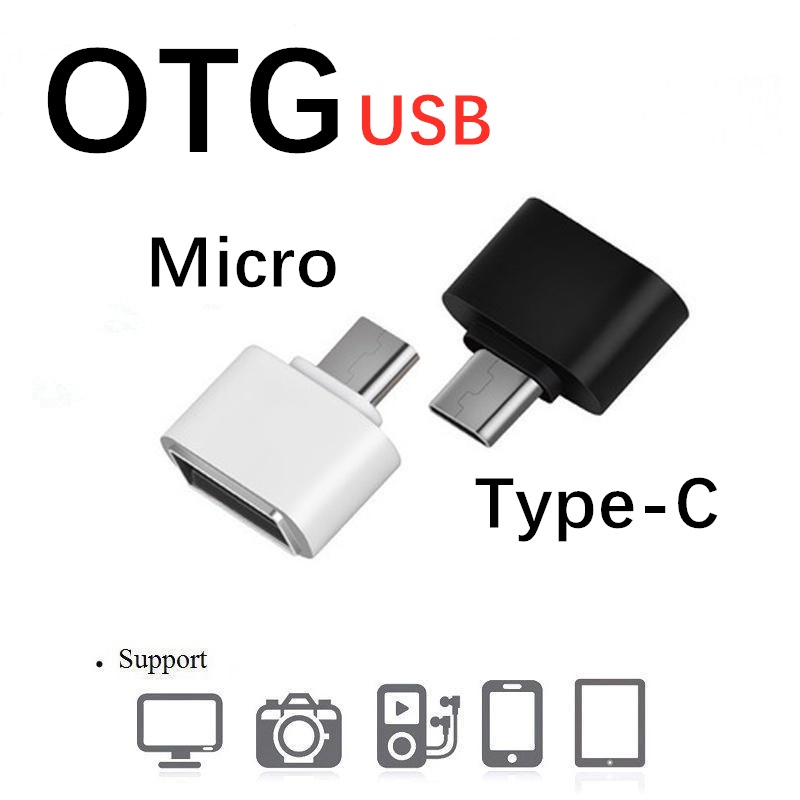 อะแดปเตอร์ Micro USB Type-C USB 2.0 แบบพกพาตัวแปลง OTG โทรศัพท์ Android