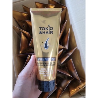 TOKIO HAIR พรีเมียม ไบโอตินเคราติน ทรีทเมนท์(หลอดทอง)