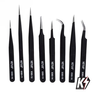 ปากคีบ VETUS งานแท้ เกรดพรีเมี่ยม ความละเอียดสูง #forcep แหนบ ที่คีบ ที่หนีบ ที่คีบเพชร แบบตรงโค้ง