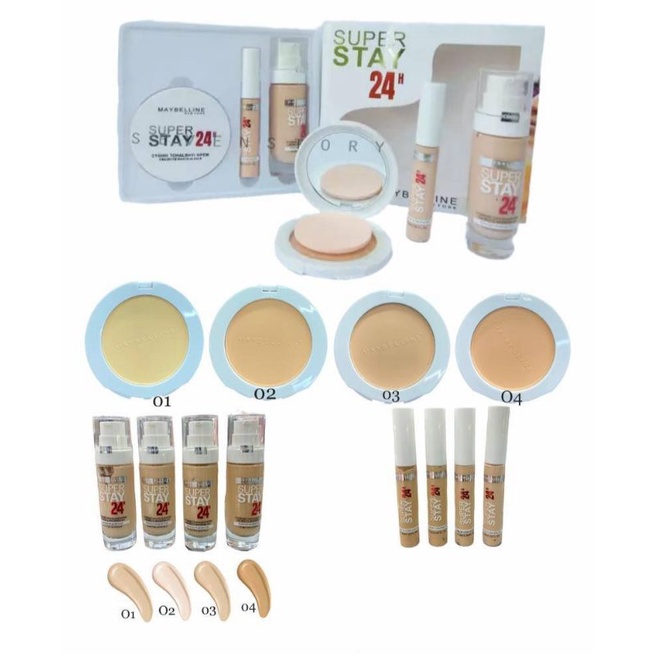 SUPER STAY SET 3 IN 1 (แป้ง+คอนซีลเลอร์+คําศัพท์)