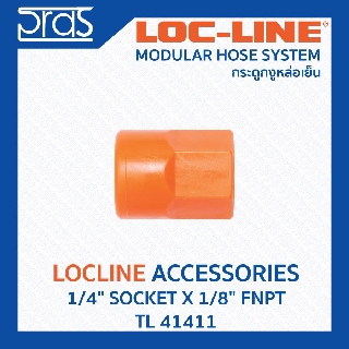 LOCLINE ล็อคไลน์ ระบบท่อกระดูกงู Accessories อุปกรณ์เสริม 1/4" SOCKET X 1/8" FNPT(TL 41411)