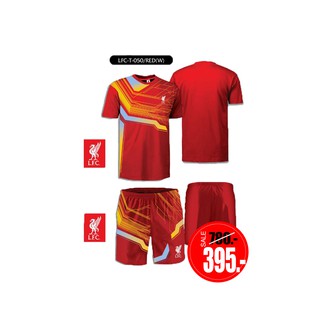 ชุดซ้อม ฟุตบอล (ผู้ใหญ่) แบบผ้าพิมลาย ลิขสิทธิแท้ liverpool รุ่น LFC-050 สีแดงส้ม