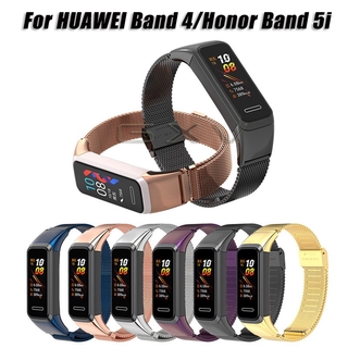 Mijobs Stainless Steel Band Milanese Loop Wirstband for HUAWEI Band 4 Strap Metal Replacement Band for Huawei 4 Band