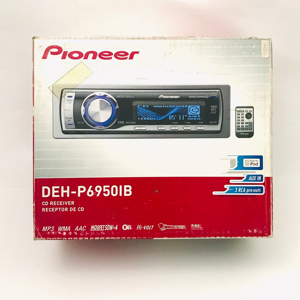 เครื่องเสียงติดรถยนต์ CD MP3 PIONEER DEH-P6950IB วิทยุติดรถยนต์เล่นแผ่นได้ แบรนชั้นนำจากญี่ปุ่น สินค้าเคลียสต๊อก