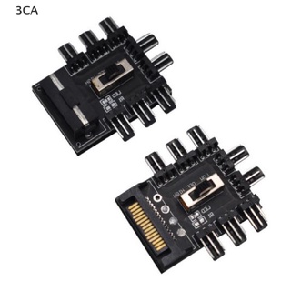 3CA Fan Hub 1 to 8 3Pin Pwm Sata Molex Splitter Speed Controller 4PIN/SATA Adapter 3C