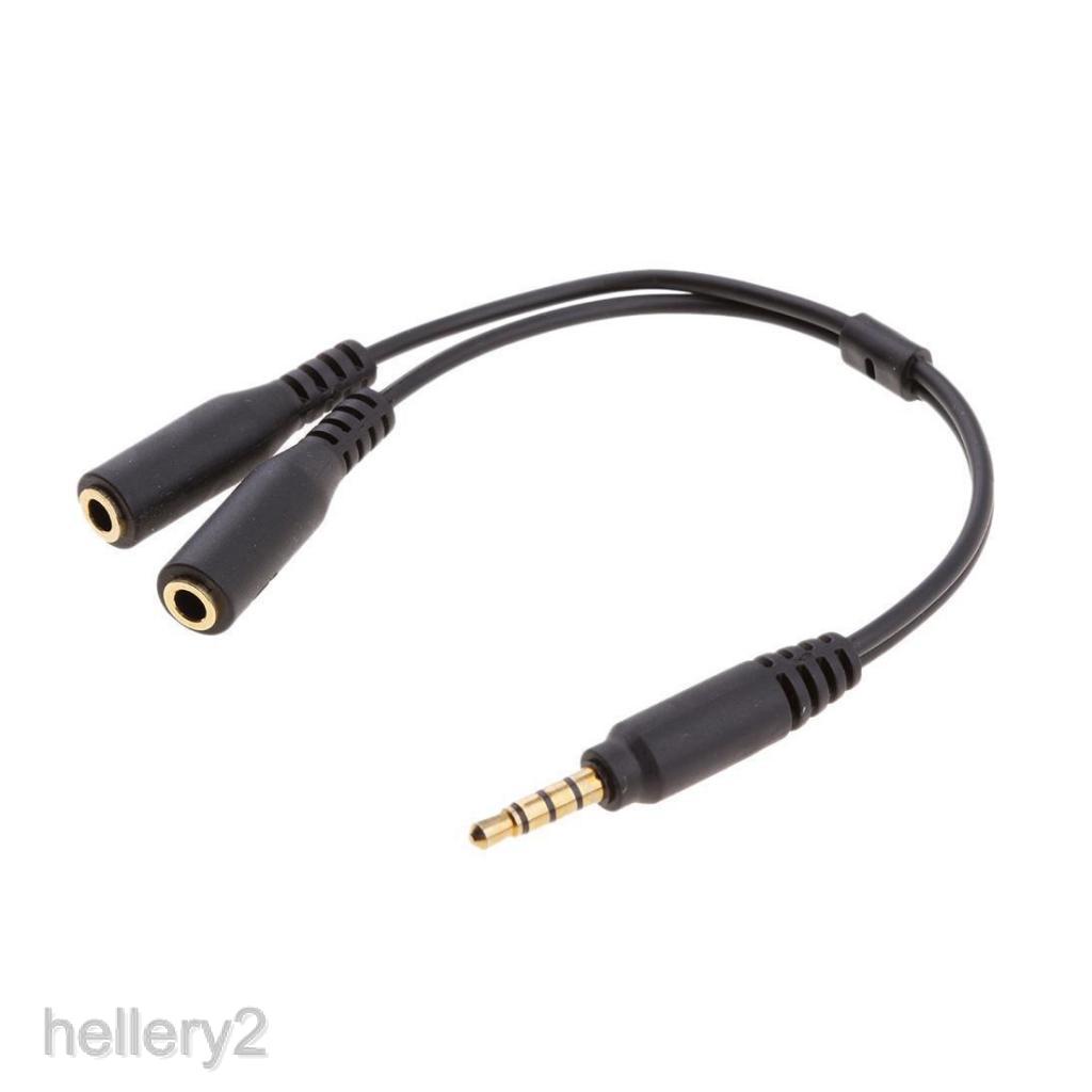 อะแดปเตอร์ 2.5 มม. Male to 3.5 มม. Female &amp; 3.5 mm Splitter Mic and Audio Cord 20 ซม.