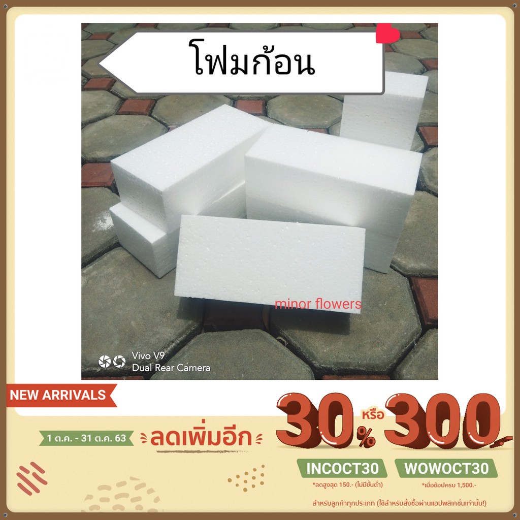 6 ก้อน 60บ.โฟมก้อน โฟมดอกไม้ โฟมสี่เหลี่ยม โฟมปักดอกไม้ โฟมโอเอซิส โฟมแท่ง โฟมช่อ (ใส่โค้ด INCOCT30 ลดเพิ่มอีก 30%)