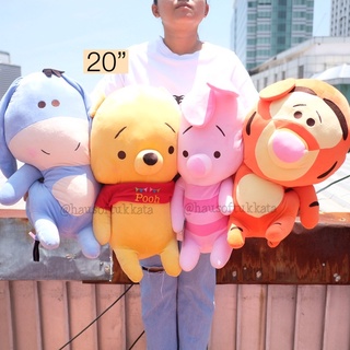 ตุ๊กตา Pooh พู &amp; Piglet พิกเล็ต &amp; Eeyore อียอร์ &amp; Tigger ทิกเกอร์ Soft นุ่มนิ่ม 8/20นิ้ว พูห์ หมีพู หมีพูห์