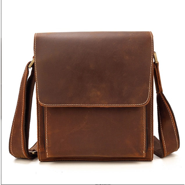 กระเป๋าหนังวัวแท้ สะพายข้าง สะพายไหล เหมาะสำหรับผู้ชาย Leather Bag for you รุ่น  BW01