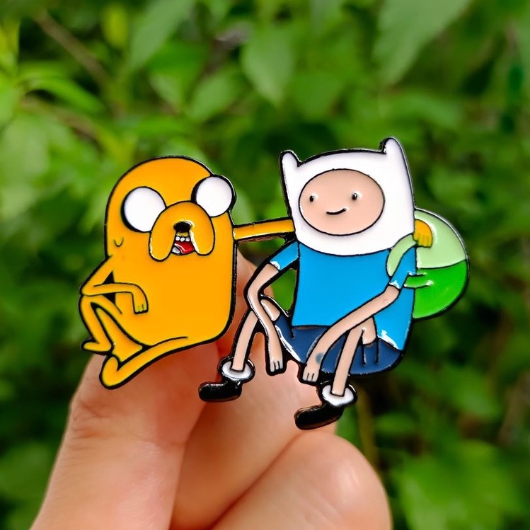 เข็มกลัด / หมุดโลหะ แอดแวนเจอร์ ไทม์ Adventure Time 🟦🟨🟩⬜