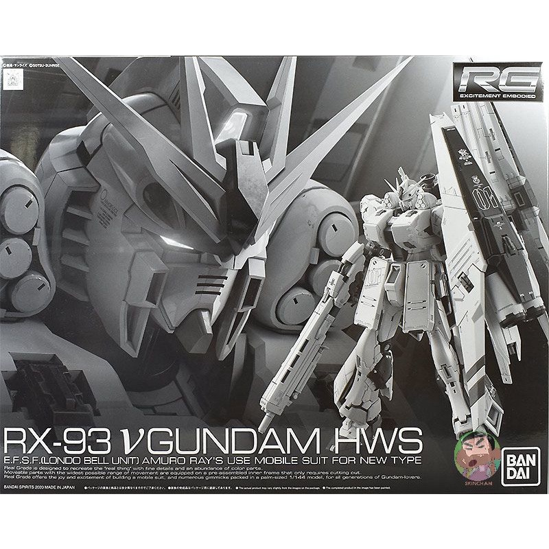 Bandai กันดั้ม RG 1/144 RX-93 V กันดั้ม HWS Model Kit