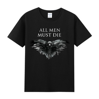 ย้อนยุค☁เสื้อยืดคอกลมแขนสั้นผู้ชาย A Song of Ice and Fire Game Thrones Three-Eyed RavenS-5XL