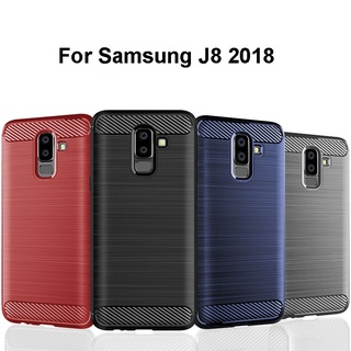 เคสโทรศัพท์ แบบนิ่ม คาร์บอน ป้องกันรอยแตก สําหรับ Samsung Galaxy A6 A7 A9 A8 Plus J2 Pro J4 J6 J7 J8 2018 J730 A5 2017