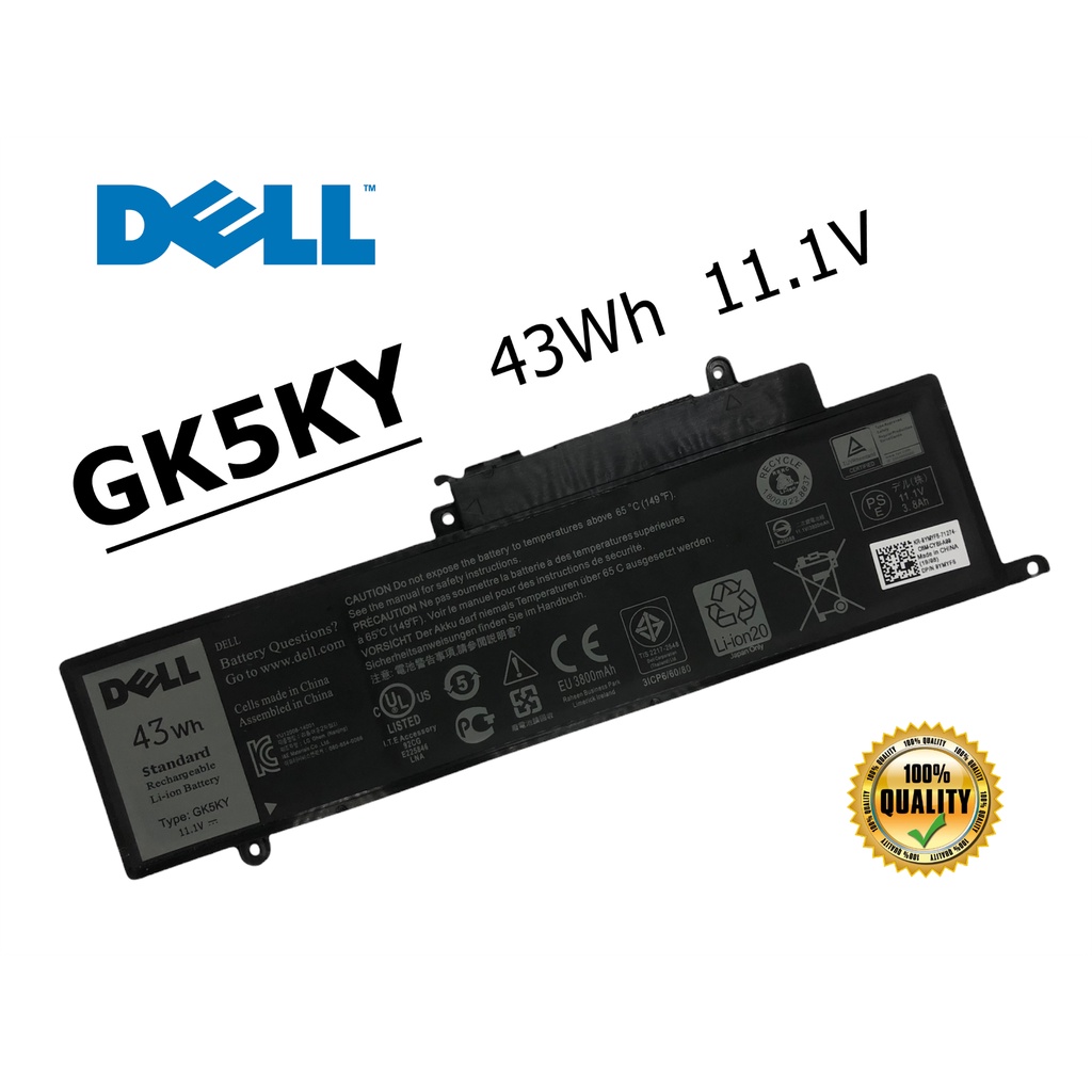 Laptop Batteries 1690 บาท Dell แบตเตอรี่ GK5KY (สำหรับ Inspiron 13 7347 7348 7352 7353 7359 7568 3147 3148 ) Dell Battery Notebook เดล แบตเตอรี่ Computers & Accessories