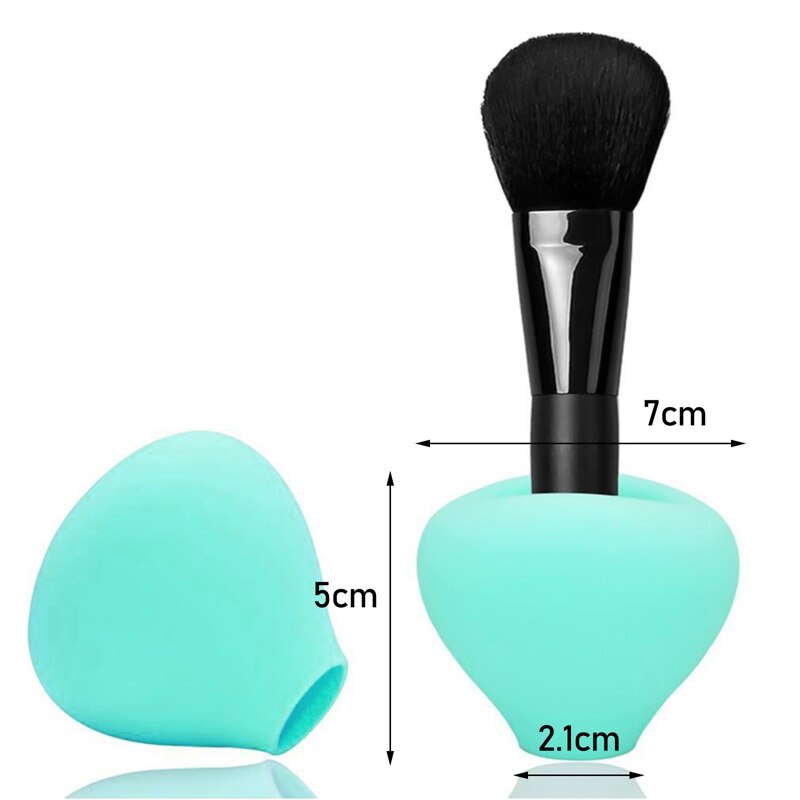 3 ชิ้น ที่ใส่แปรงแต่งหน้า บับเบิล เดินทาง ออแกไนเซอร์ เคส สําหรับป้องกันแปรงแต่งหน้า ฝาครอบแปรงรองพื้น - รูปที่ 5