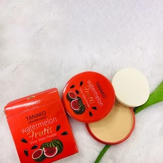T6052 🍉🍉 แป้งพัฟแตงโม TANAKO UK ผสมรองพื้น คุมมัน บางเบาไม่หนักหน้า สินค้าพร้อมส่งค่า