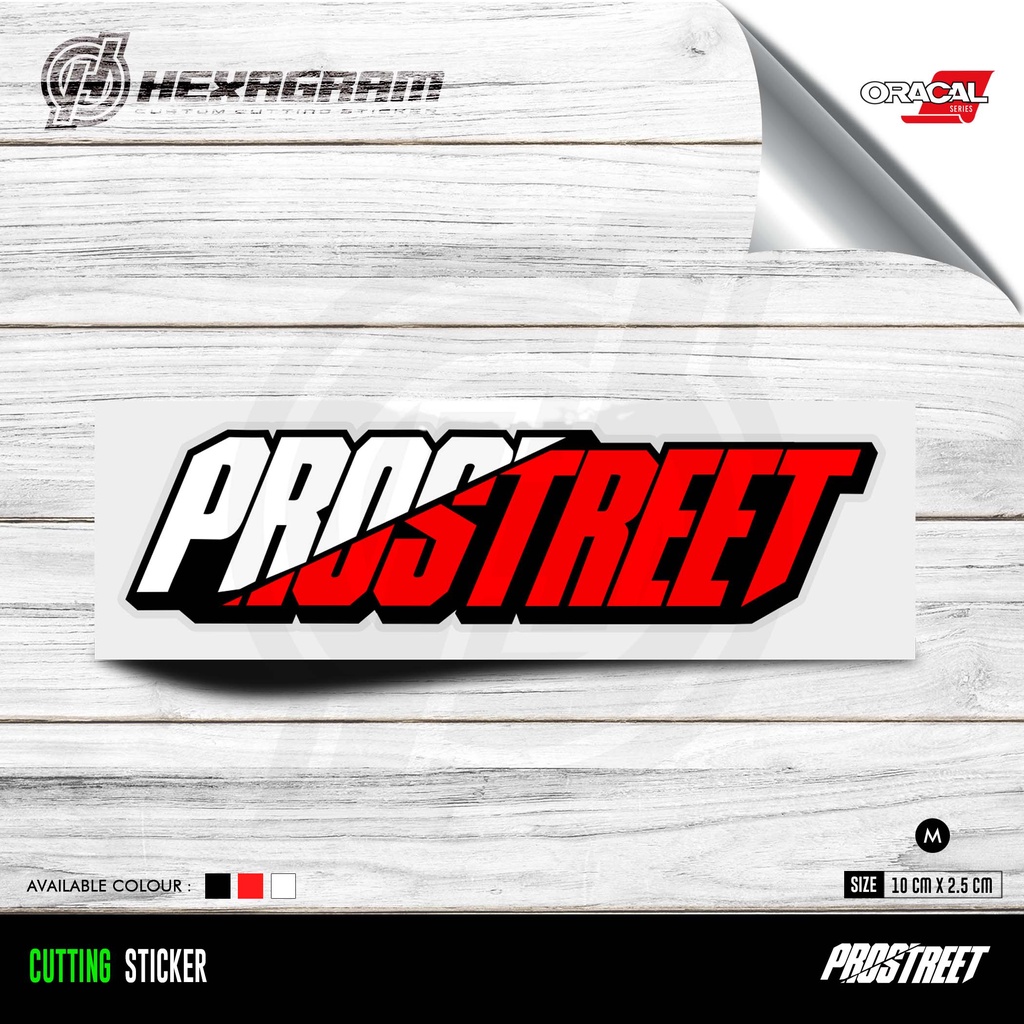 สติ๊กเกอร์ตัดอินโดนีเซีย Prostreet 3 สี | สติ๊กเกอร์โปรสtreet อินโด