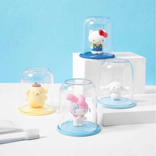 ชุดแก้วสำหรับแปรงฟันพร้อมฝาปิด Sanrio Character งาน Miniso ขนาด 8.5×9.7 cm