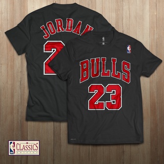 ราคาเสื้อยืดบาสเก็ตบอล พิมพ์ลาย Nba Chicago Bulls 23 Micheal Jordan สไตล์คลาสสิก สําหรับผู้ชายS-3XL