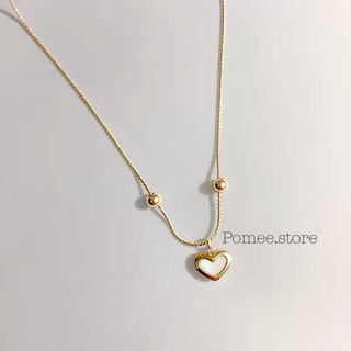 pomee.store พร้อมส่ง! สร้อยคอสแตนเลท หัวใจ