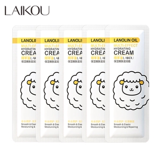 Laikou ครีมบํารุงผิวหน้า Lanolin Oil Day And Night Cream 3 กรัม 5 ชิ้น