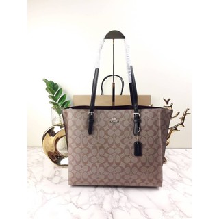 BLACK IN STOCK!! BEST SELLER !!  COACH MOLLIE TOTE IN SIGNATURE CANVAS  (COACH 1665