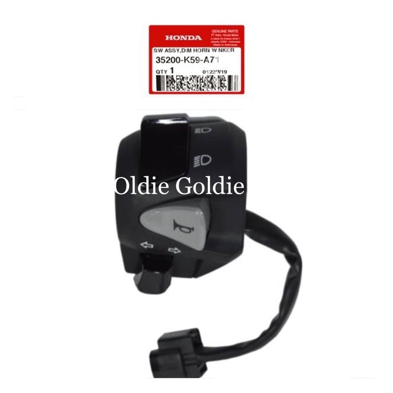 TOMBOL ที่ยึดซ้าย Honda Vario 125 150 LED แตรไฟเลี้ยวสวิตช์ปุ่มหรี่ไฟ 2018-2021 AHM 35200-K59-A71