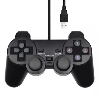 สาย USB PC Game Controller Gamepad สำหรับ WinXP/Win7/8/10 Joypad สำหรับ PC Windows คอมพิวเตอร์แล็ปท็อปเกมสีดำจอยสติ๊ก