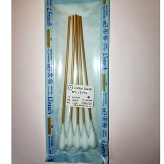 Lintech Cotton Swab 6"L x 5 Pcs สำลีพันก้าน 5 ชิ้น/1 แพ็ค