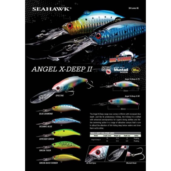 ** Seahawk Angel X-Deep-2 75MM / 12.4g / 3.0m Floating