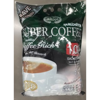 คุ้มสุดๆ SUPER COFFEE ซุปเปอร์กาแฟ คอฟฟี่ริช ขนาด 20กรัม/ซอง ยกแพ็ค 100ซอง COFFEE RICH 3IN1 กาแฟและครีมเทียม porn__shop