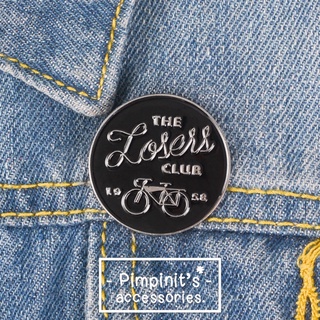 📬 พร้อมส่ง : เข็มกลัดลาย “THE LOSER CLUB” สีดำ | Black “THE LOSER CLUB” Enamel Brooch Pin.