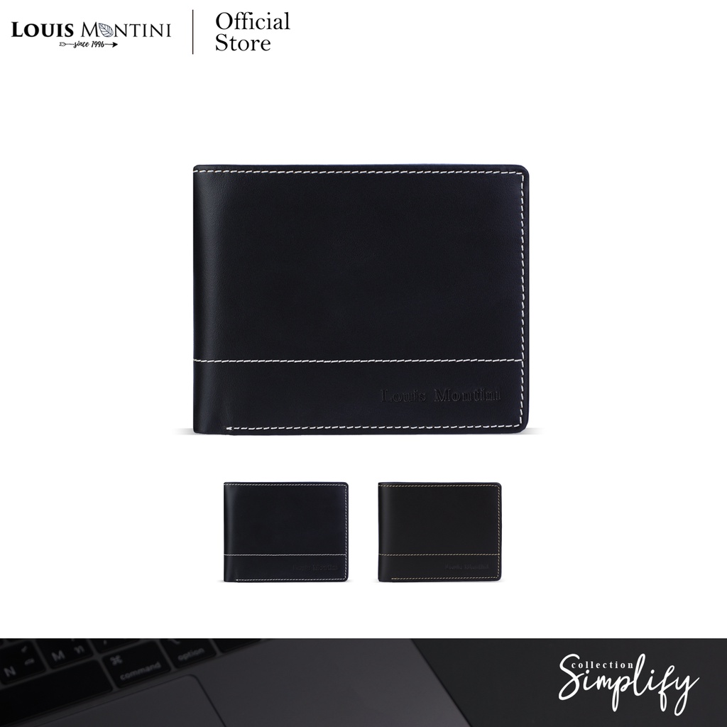 Louis Montini กระเป๋าสตางค์หนังวัวแท้ กระเป๋าสตางค์ผู้ชาย Men's Wallet TTM050 , TTM049