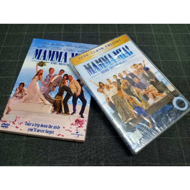 DVD ภาพยนตร์รักโรแมนติก คอมเมดี้ เพลงเพราะสุดน่ารัก "Mamma Mia!" ภาค 1 และ 2