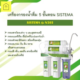 เครื่องกรองน้ำดื่ม 5 ขั้นตอน SISTEMA กรองปนเปื้อนอยู่ในน้ำได้อย่างมีประสิทธิภาพถึง 99.9% ความละเอียด 0.01 ไมครอน ราคาถูก