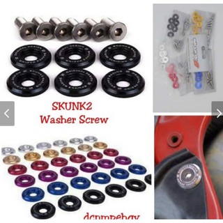 Skunk2 ฝาครอบวาล์วเครื่องซักผ้า - Honda B Series - สีดํา 6 ชิ้น