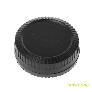 FUN Rear Lens Body Cap Camera Cover Anti-dust Protection Plastic Black for Fuji Fujifilm FX X Mount