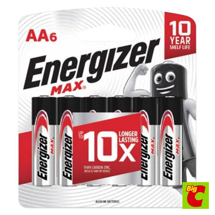 เอเนอไจเซอร์ Max, แม็กซ์ AAถ่าน ขนาดแพ็ค 6ก้อนEnergizer AAsize batteries,pack of6