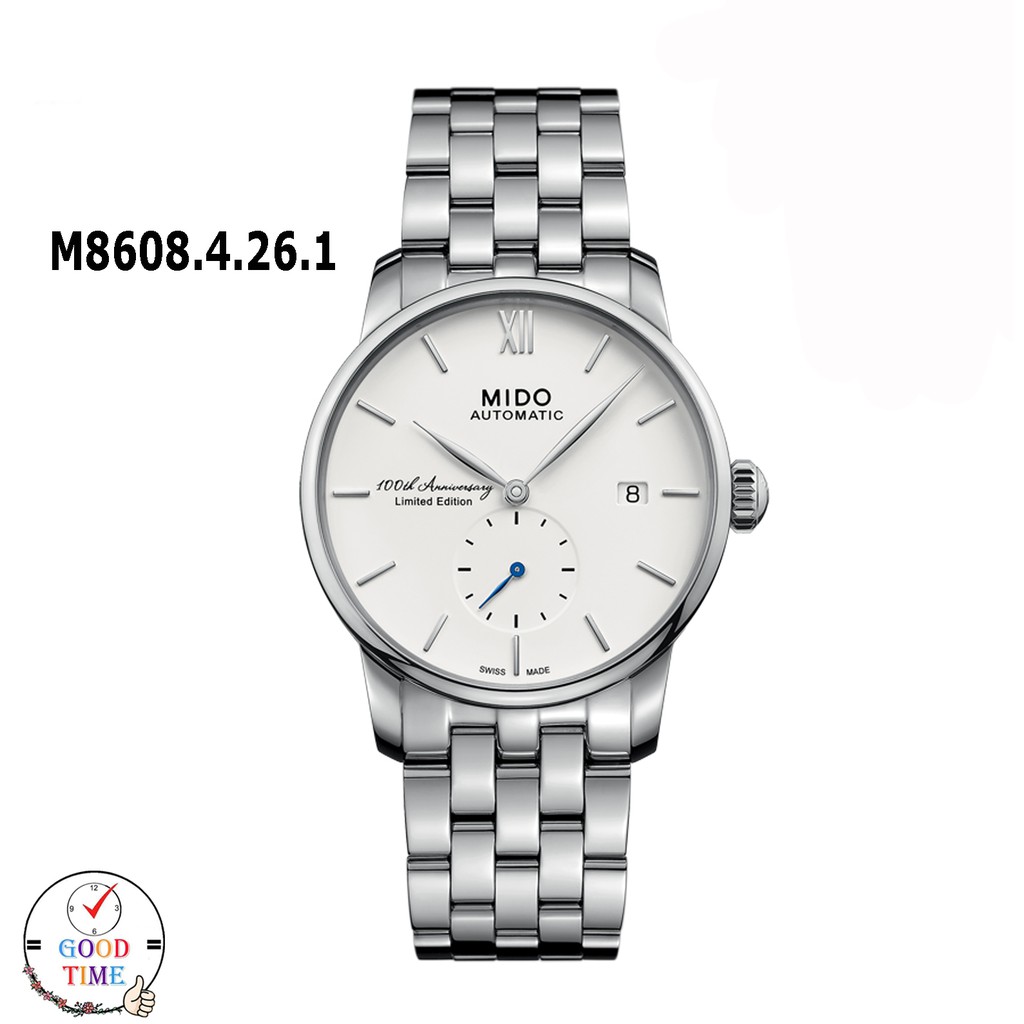 MIDO BARONCELLI II Limited Edition นาฬิกาข้อมือชาย รุ่น M8608.4.26.1 สายสแตนเลสแท้