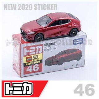 รถเหล็กTomica ของแท้ Tomica No. 46 Mazda 3 (มีสติ๊กเกอร์ First Lot 2020)