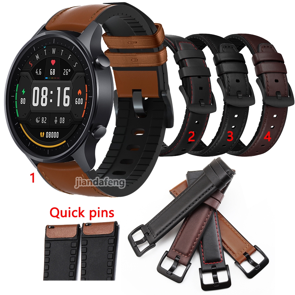 สายนาฬิกาซิลิโคนหนังกันน้ําชุดกีฬาสําหรับ Xiaomi Mi Watch Color sport S3 S1 active