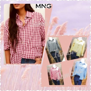 เสื้อเชิ้ต MNG check ไม่มีเอาท์ สินค้าพร้อมส่ง ผ้าทอคูลๆๆ