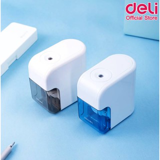 Deli เครื่องเหลาดินสอไฟฟ้าแบบใส่ถ่าน AA 4 ก้อน Electric Pencil Sharpener 0714