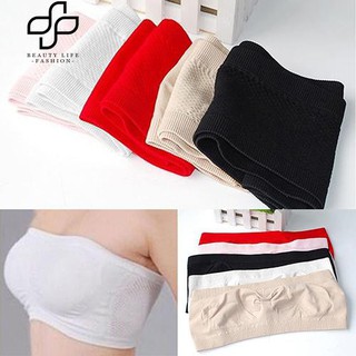 ชุดชั้นในสตรีที่ไม่มีสายหนังที่ไม่มีสายหนัง Breathable Sports Bras Bandeau Boob Tube