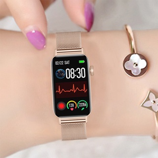นาฬิกาข้อมือสมาร์ทวอทช์ เชื่อมต่อบลูทูธ วัดอัตราการเต้นของหัวใจ เตือนการโทร แฟชั่นสําหรับสตรี 2022 สําหรับ Xiaomi HUAWEI ML5Z