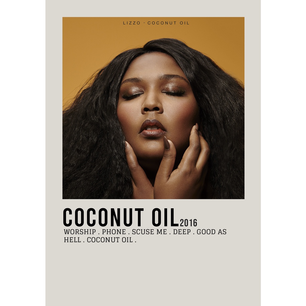 ปกโปสเตอร์ อัลบั้ม Coconut Oil by Lizzo สําหรับห้องพัก/ผนัง
