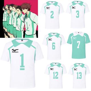 อะนิเมะ Haikyuu Aoba Johsai โรงเรียนมัธยมวอลเลย์บอลคลับเครื่องแต่งกายคอสเพลย์เสื้อยืดย์